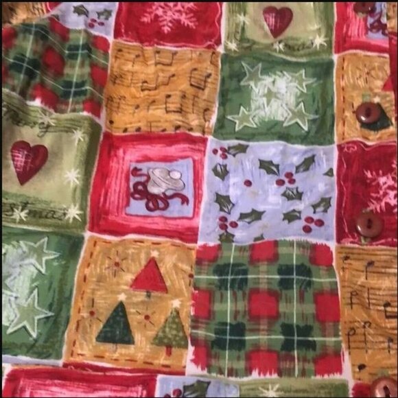 🐣2/60🐣Made in Canada Christmas White Cross Scrub Multicolor Festive Colorful - Picture 7 of 16